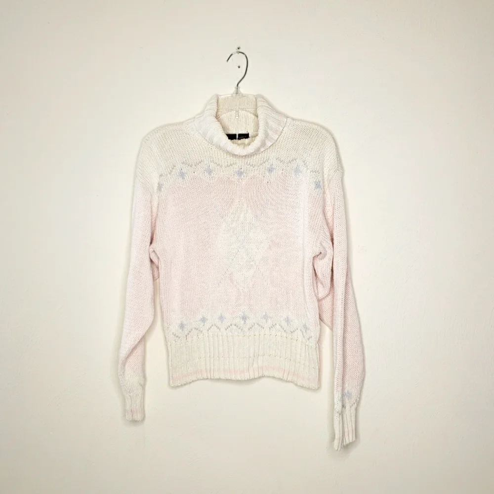 Vintage Liz Claiborne Cottagecore Turtleneck Sweater Size Small